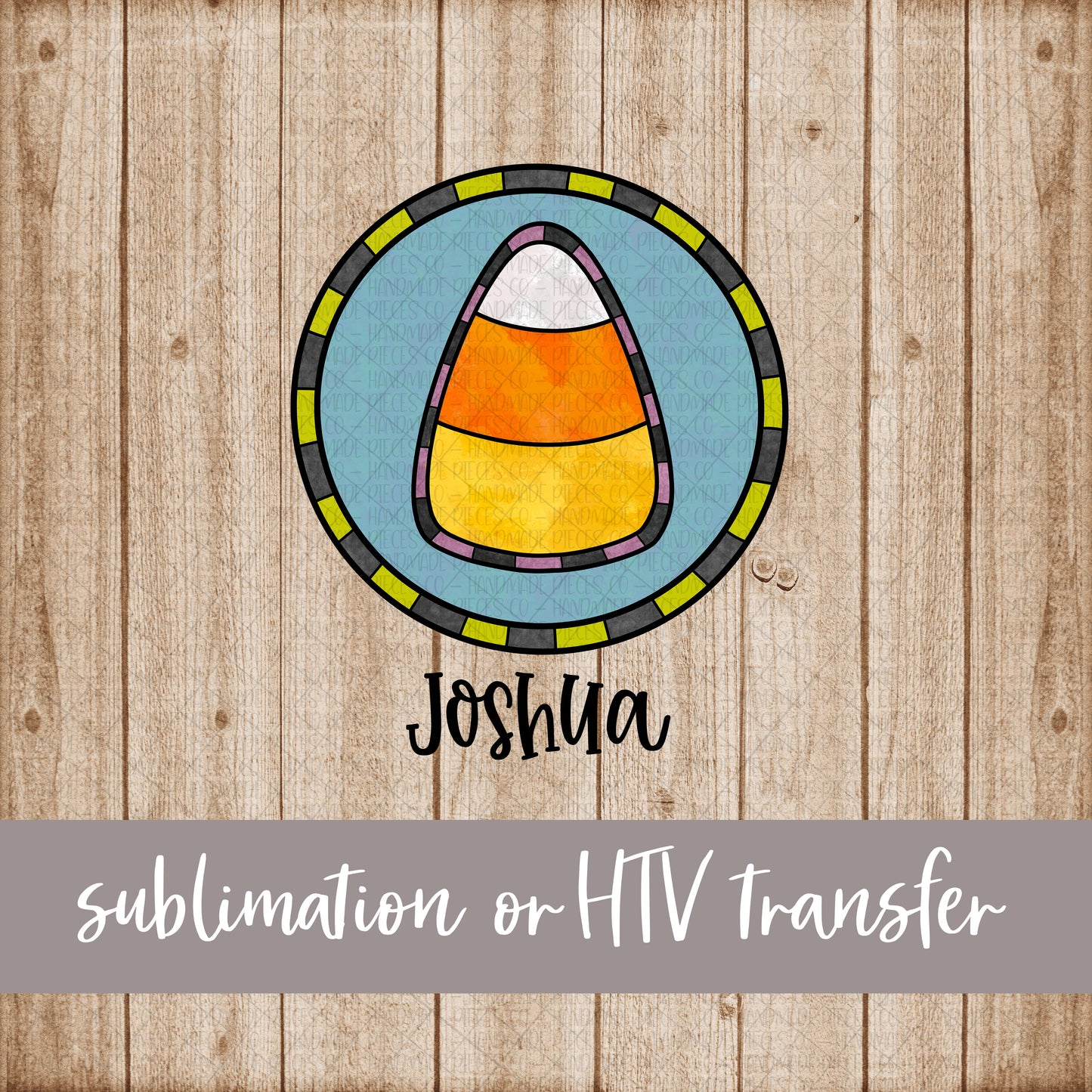 Candy Corn, Frame - Name Optional - Sublimation or HTV Transfer