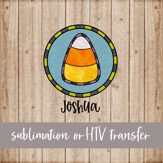 Candy Corn, Frame - Name Optional - Sublimation or HTV Transfer