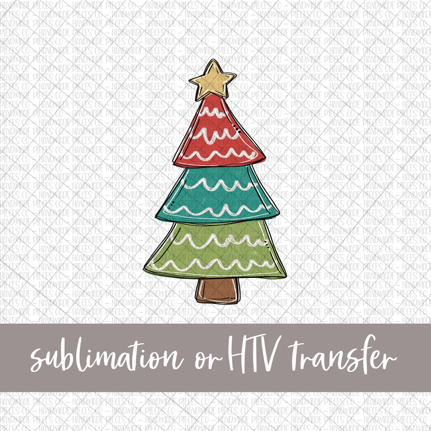 Christmas Tree - Sublimation or HTV Transfer