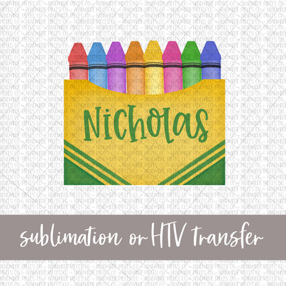Crayon Box - Sublimation or HTV Transfer