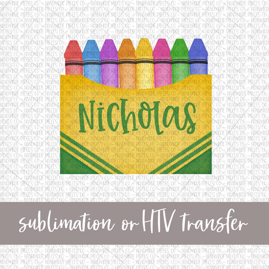 Crayon Box - Sublimation or HTV Transfer