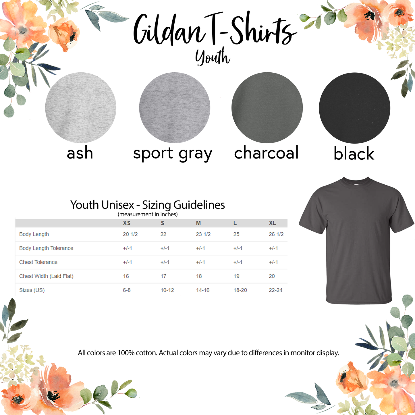 USA Embroidered T-Shirt - Youth