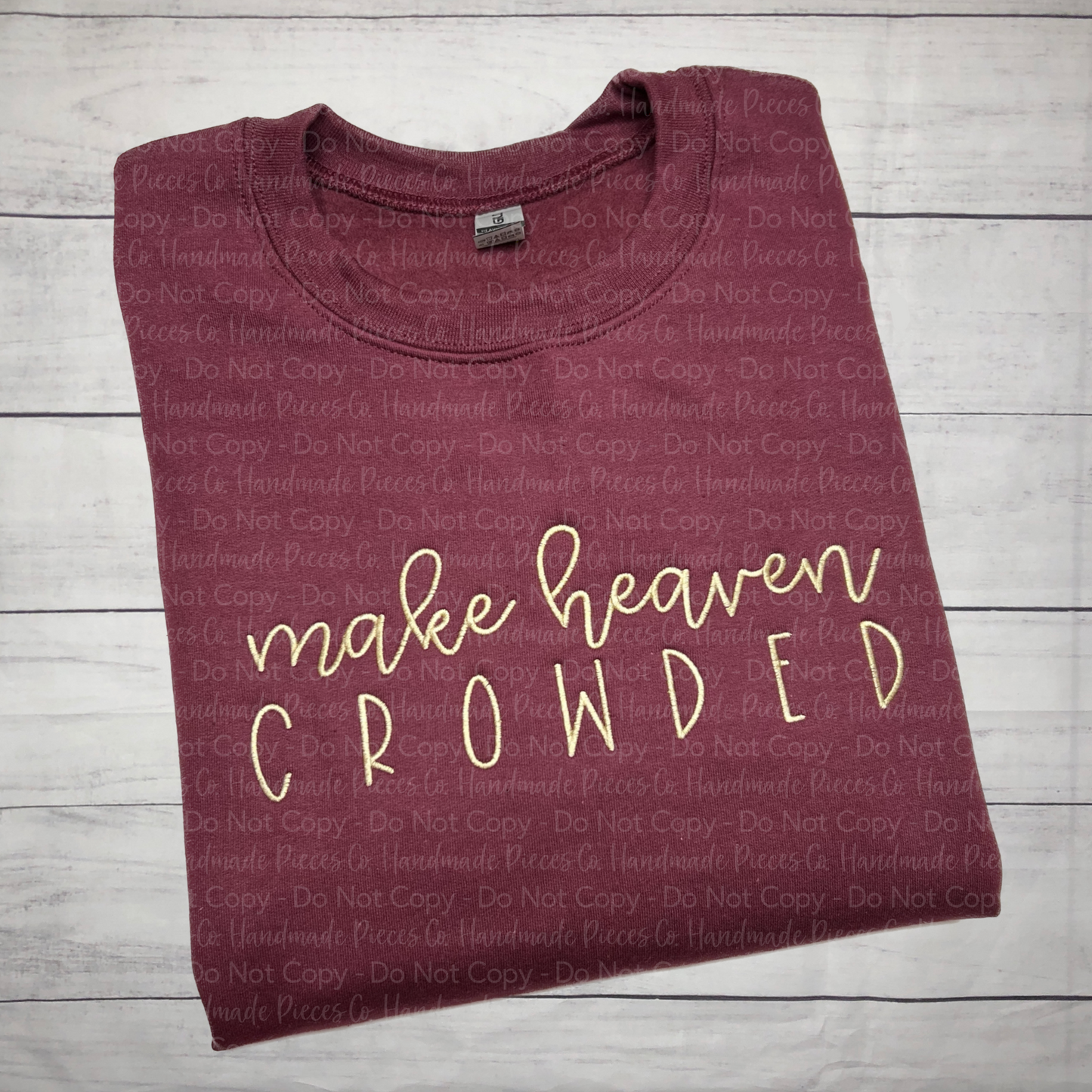 Make Heaven Crowded Embroidered Sweatshirt