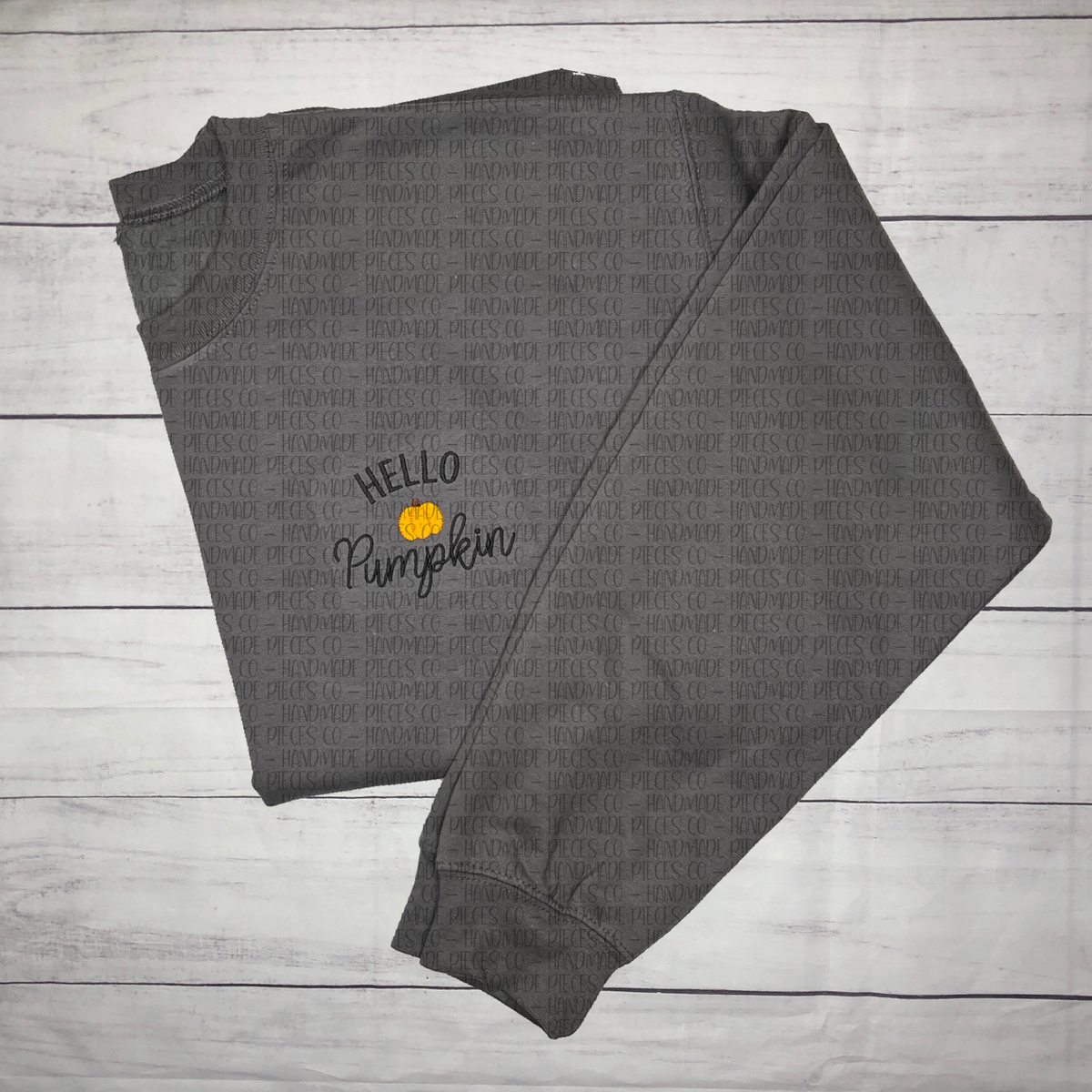 Hello Pumpkin Embroidered Garment - Adult