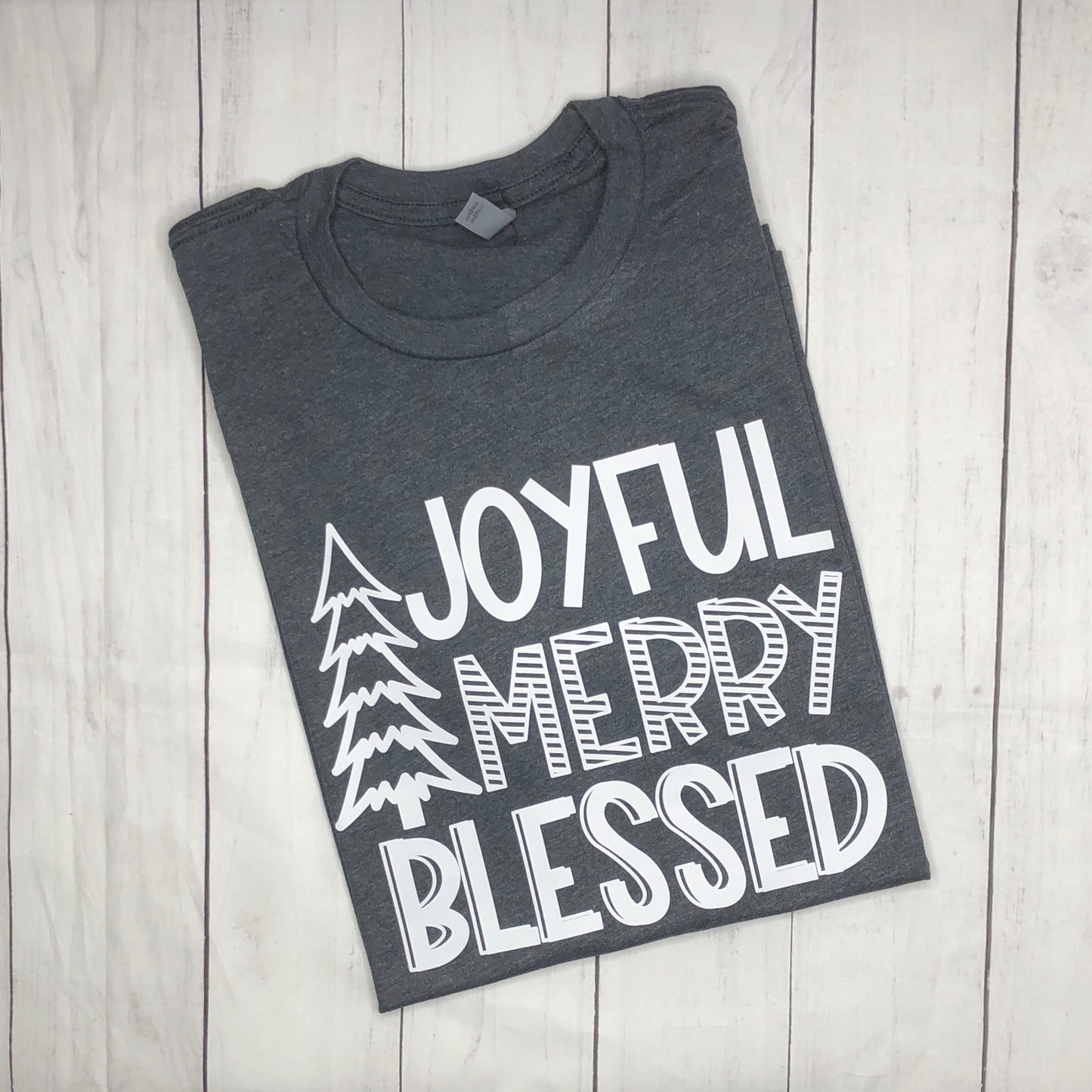 Joyful Merry Blessed - Adult TShirt
