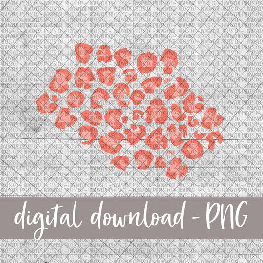 Leopard Patch, Coral -  Digital Download