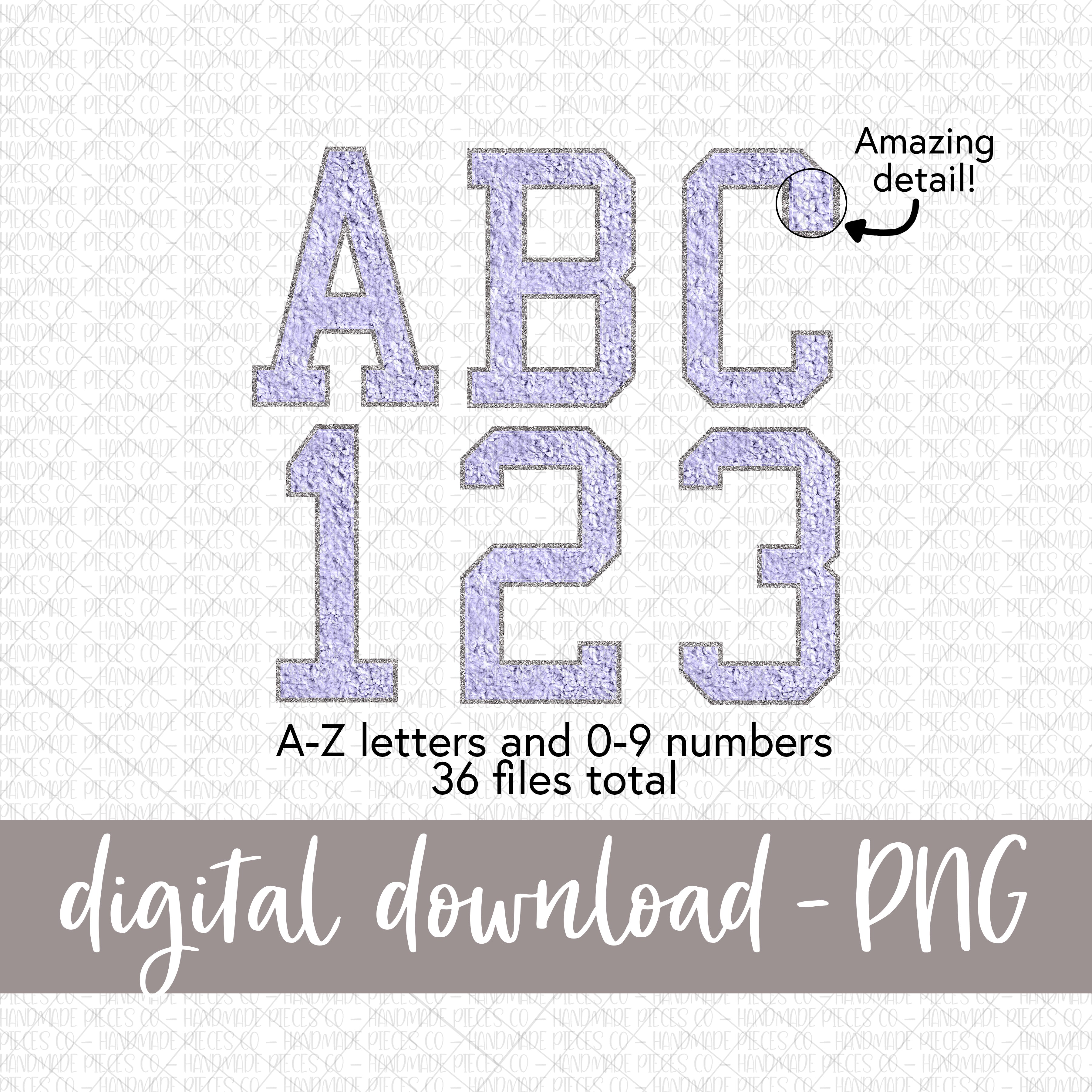 Faux Chenille Letters, Light Purple - Digital Download – Handmade ...