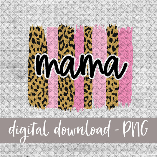 Mama Brushstroke, Cheetah and Pink - Digital Download