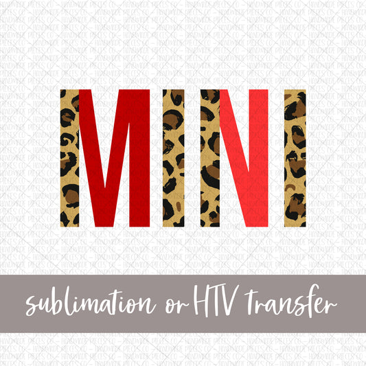 Mini, Leopard Split Pink Hues - Sublimation or HTV Transfer