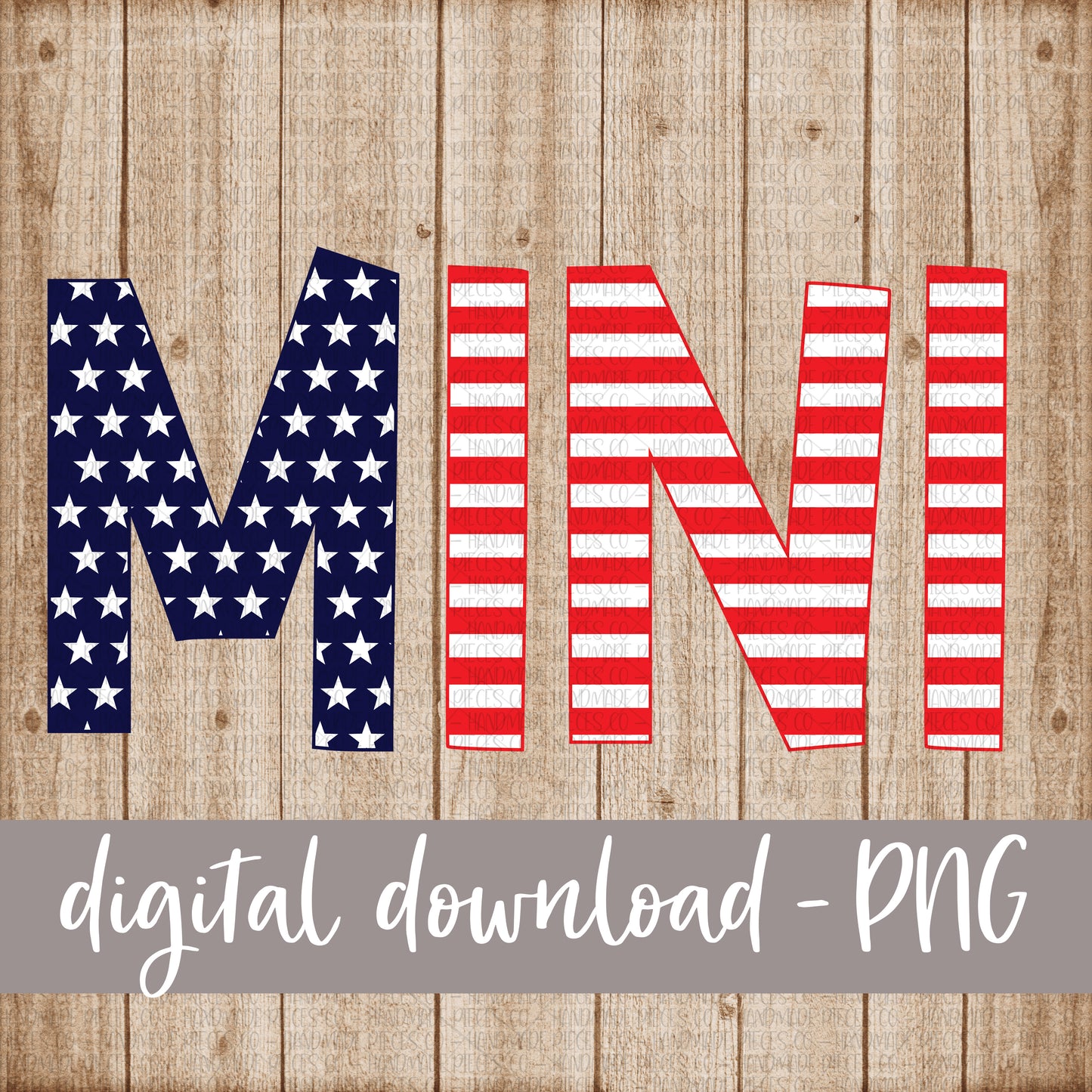 Mini, Stars and Stripes, Version 2 - Digital Download