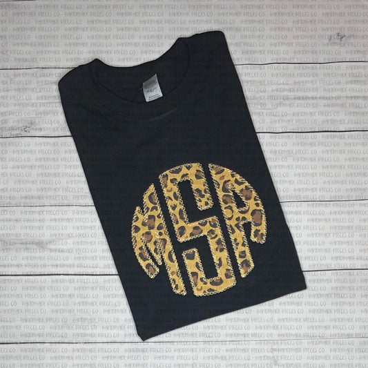 Monogram Embroidered Appliqué Garment, Circle Diamond Stitch - Youth/Adult