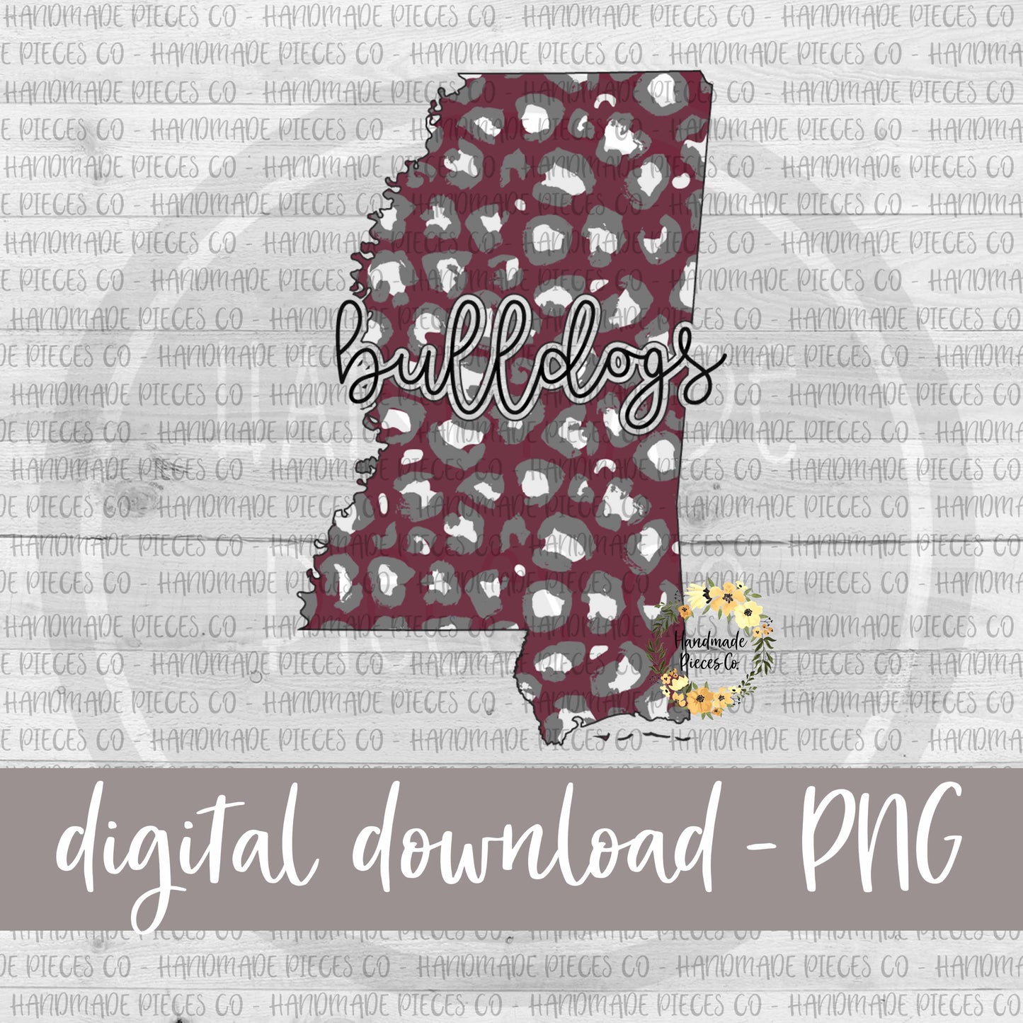 Mississippi Leopard, Bulldogs - Digital Download