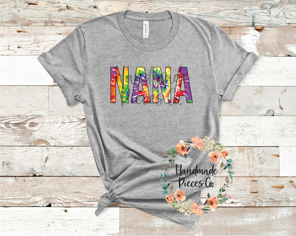 Nana, Tie Dye - Sublimation or HTV Transfer