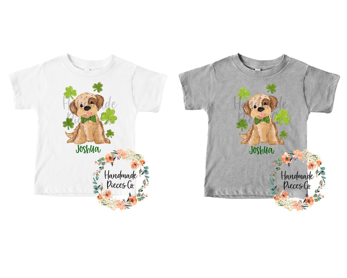 Puppy, St. Patrick's, Boy - Name Optional - Sublimation or HTV Transfer