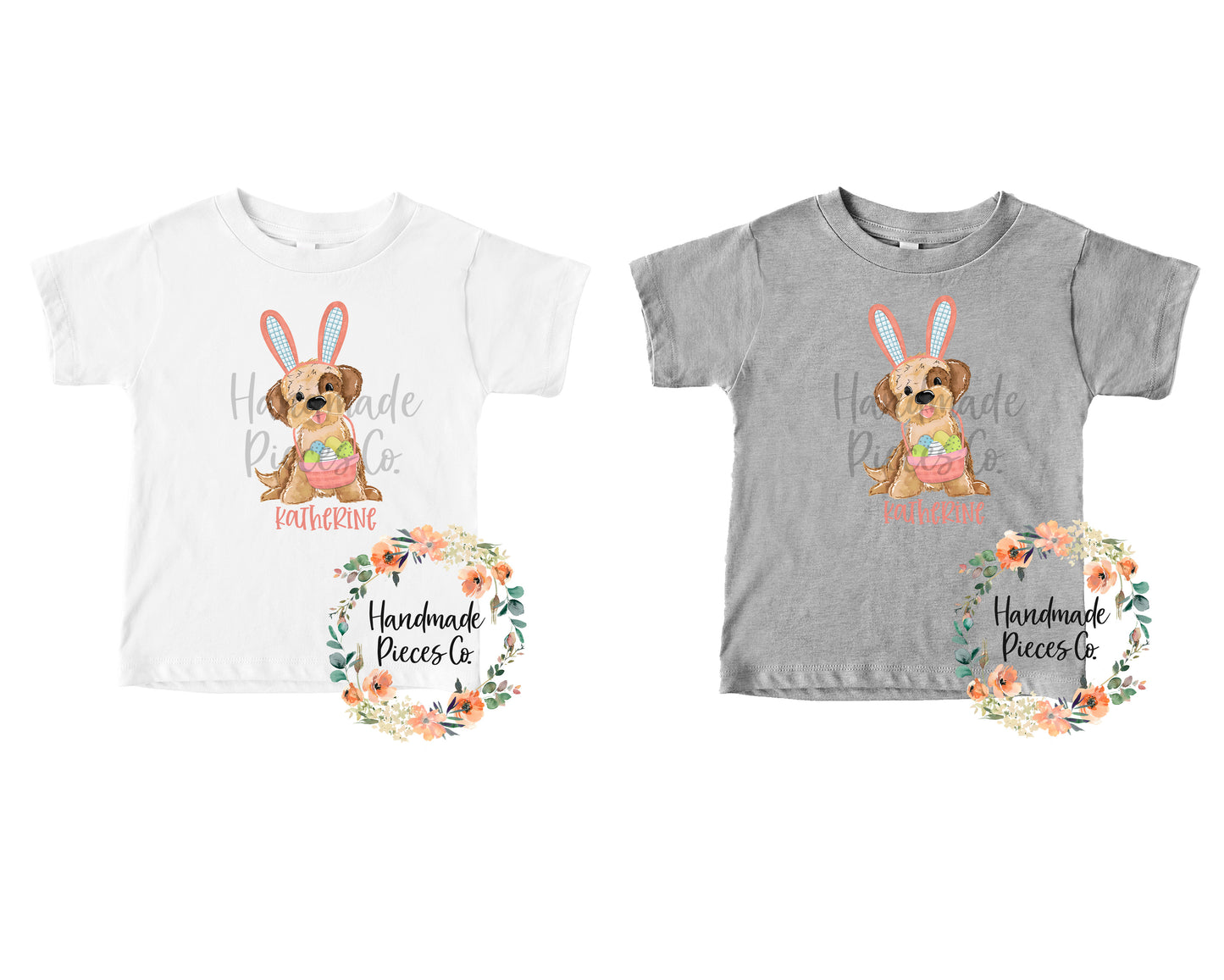 Puppy, Easter, Girl - Name Optional - Sublimation or HTV Transfer
