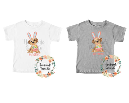 Puppy, Easter, Girl - Name Optional - Sublimation or HTV Transfer