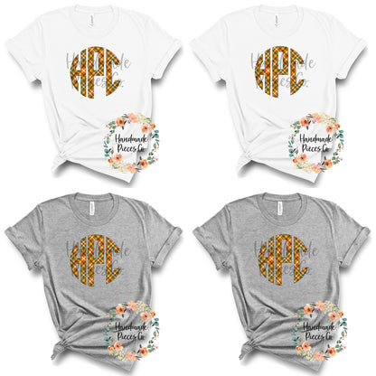Autumn Plaid Monogram, 4 - Multiple Styles - Digital Download
