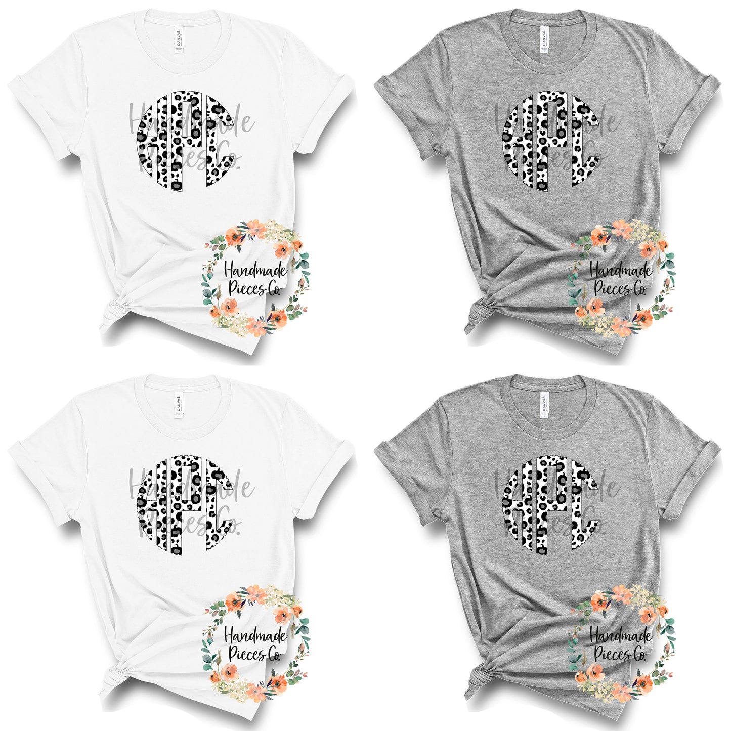 Leopard Pumpkin Monogram, Snow Leopard - Multiple Styles - Digital Download