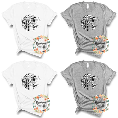 Leopard Pumpkin Monogram, Snow Leopard - Sublimation or HTV Transfer