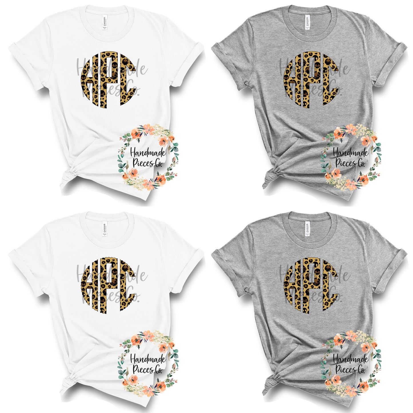 Leopard Skulls Monogram, Leopard - Multiple Styles - Digital Download