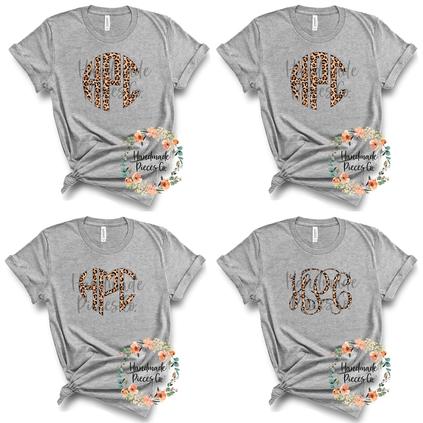 Leopard Monogram, Version 2 - Multiple Styles - Digital Download