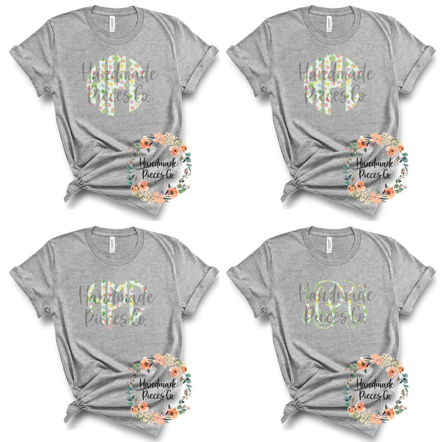 Lucky Charm Monogram, Version 1 - Sublimation or HTV Transfer