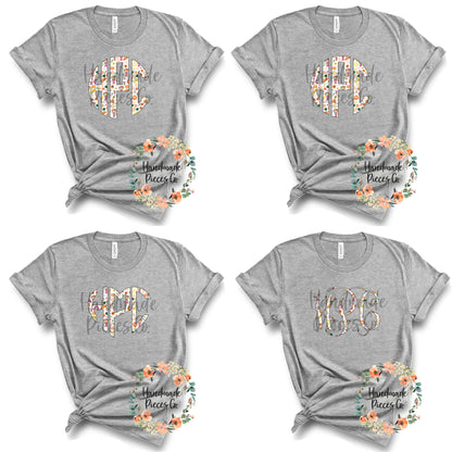 Fall Collage Monogram - Sublimation or HTV Transfer
