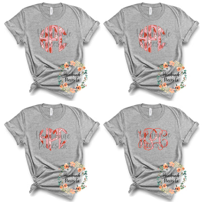 Heart Doodle Monogram - Multiple Styles - Digital Download