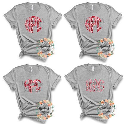 Valentine's Themed Heart Mix Monogram - Multiple Styles - Digital Download
