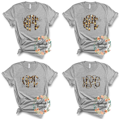Fall Floral Monogram, Version 1 - Multiple Styles - Digital Download