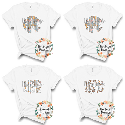 Easter Monogram, Bunnies Staggered, Blue Background - Multiple Styles - Digital Download