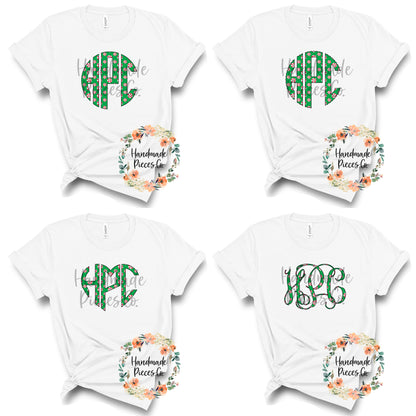 Peppermint Monogram, Green - Multiple Styles - Digital Download