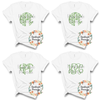 Leopard Monogram, Green Multicolor - Multiple Styles - Digital Download