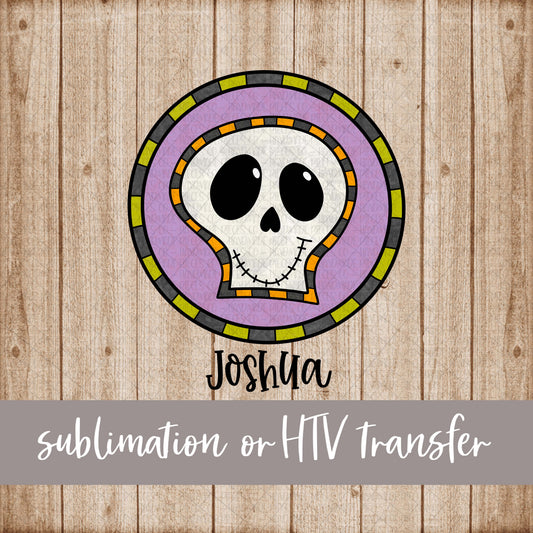 Skeleton, Frame - Name Optional - Sublimation or HTV Transfer