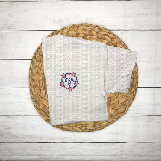 Star Frame Embroidered Monogram T-Shirt, Adult