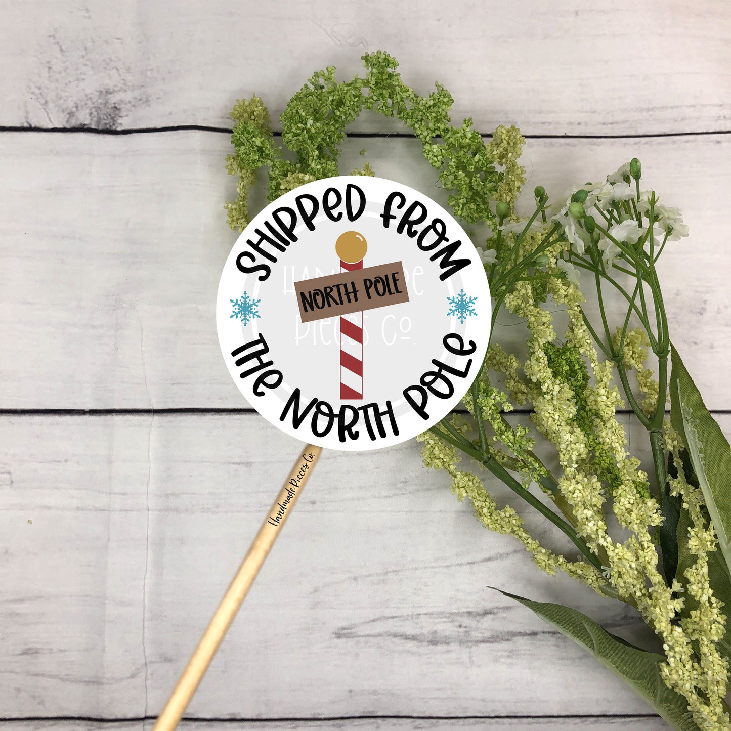 Shipped from the North Pole Packaging Sticker