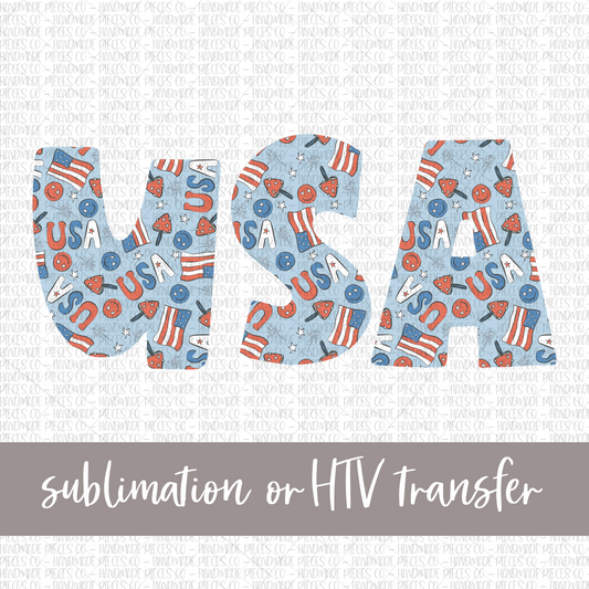 USA Patriotic Mix - Sublimation or HTV Transfer