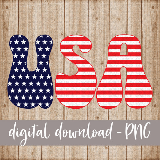 USA, Stars and Stripes, Retro - Digital Download