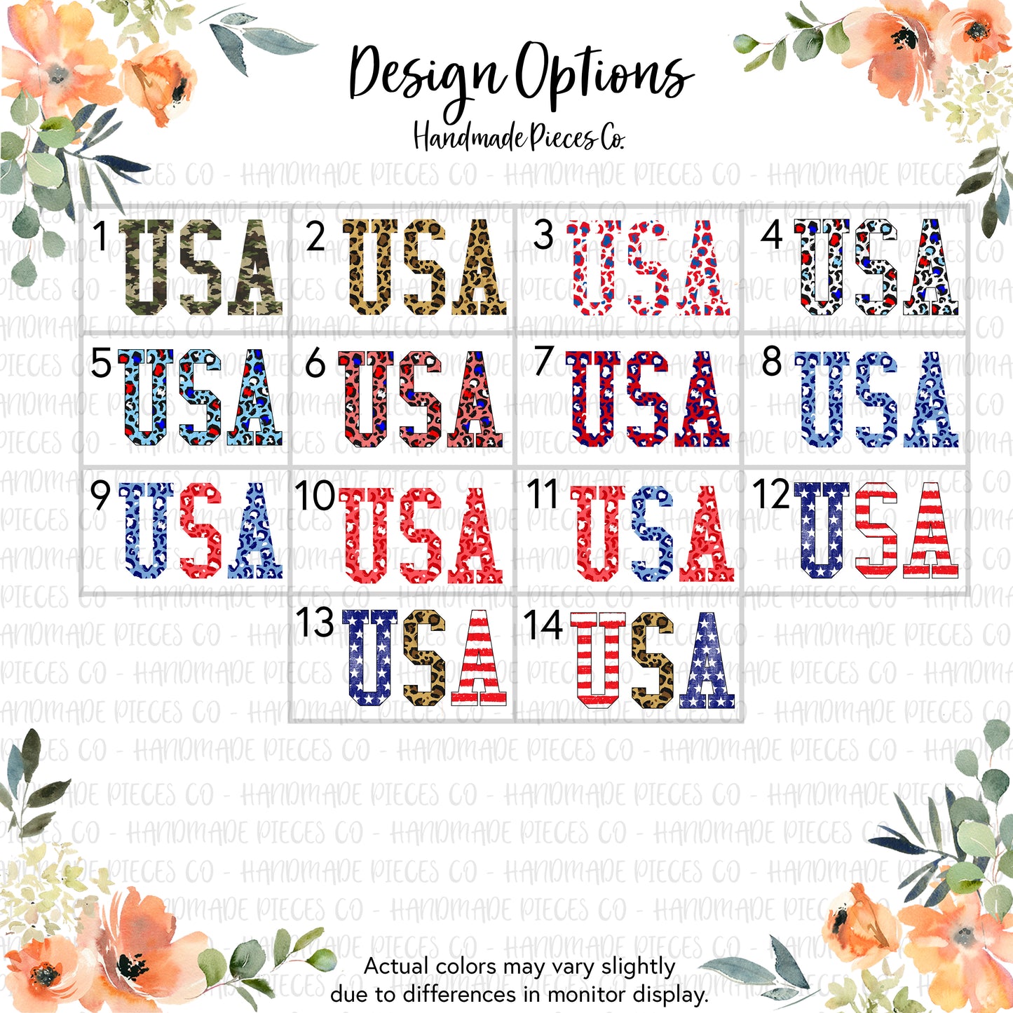 USA Patterned Graphic T-Shirt - Youth/Adult
