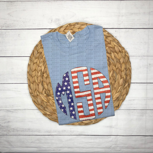 Patriotic Monogram T-Shirt - Youth/Adult