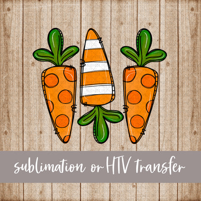 Carrot Trio - Sublimation or HTV Transfer