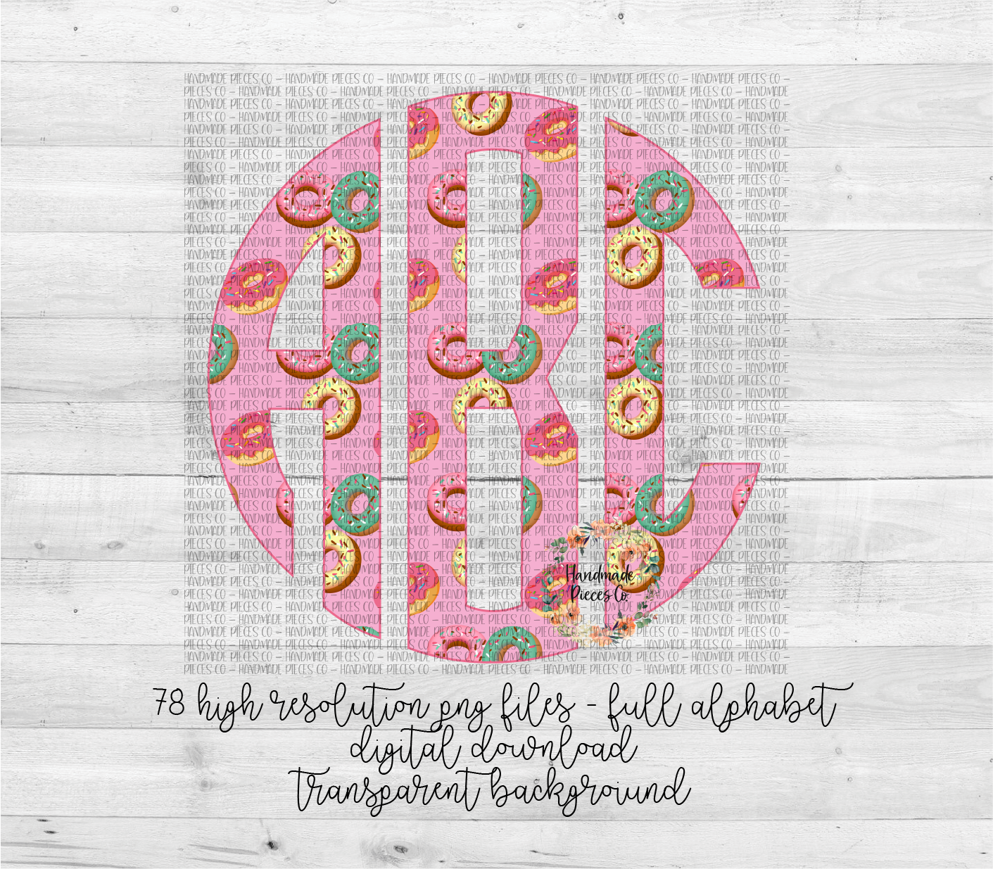 Donuts Monogram, 2 - Multiple Styles - Digital Download