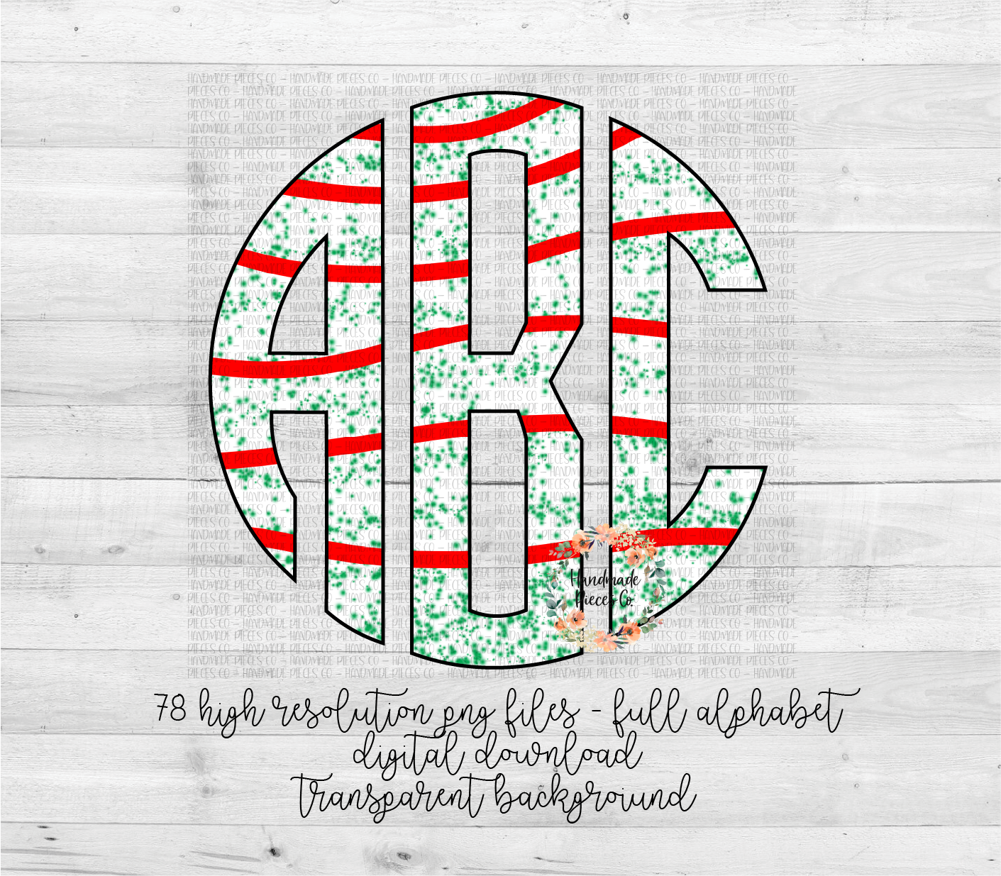 Snack Cake Monogram - Multiple Styles - Digital Download