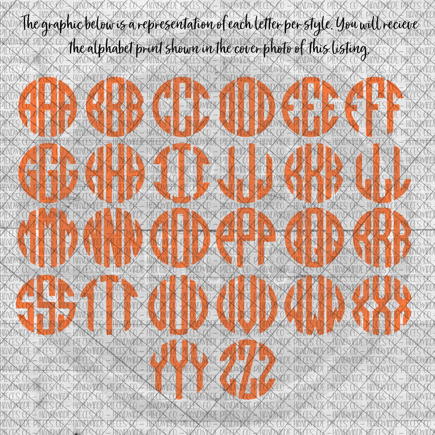 Valentine's Day Trio Monogram - Multiple Styles - Digital Download