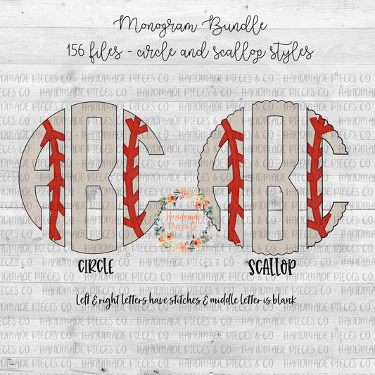 Baseball Monogram - Multiple Styles - Digital Download