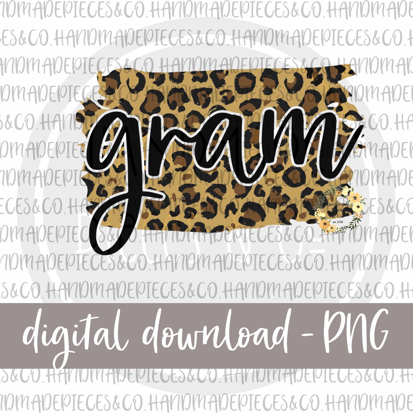 Gram Brushstroke, Leopard - Digital Download