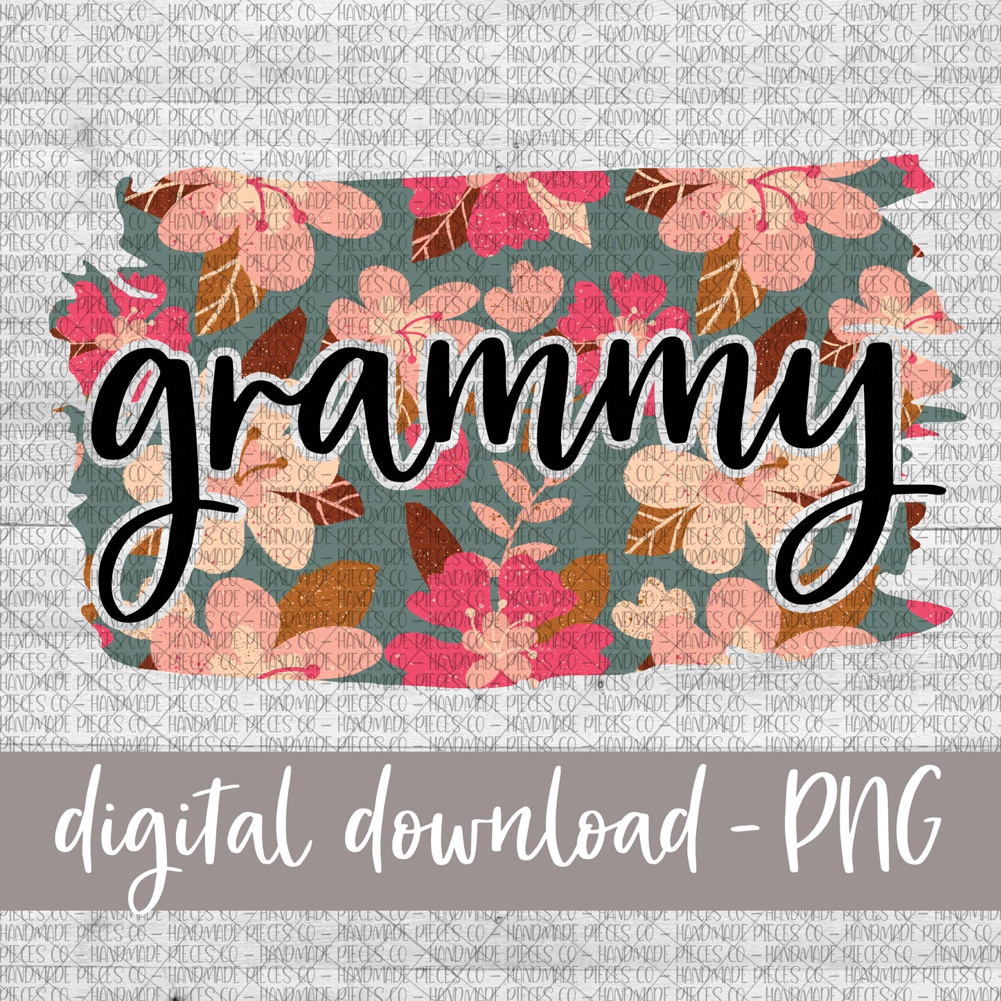 Grammy Brushstroke, Floral 8 - Digital Download