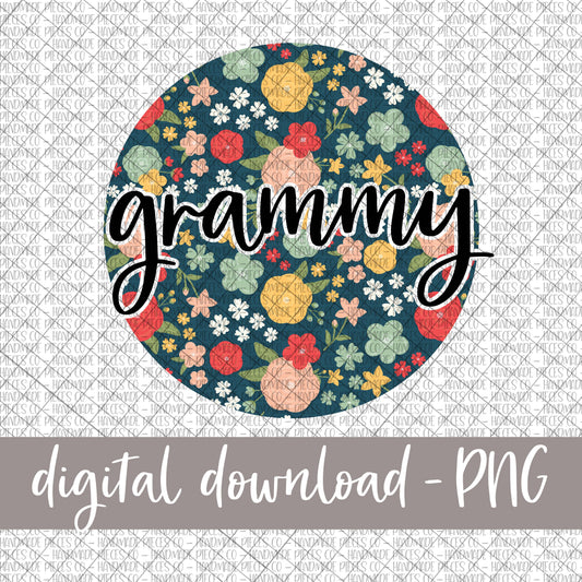 Grammy Round, Floral 6 - Digital Download