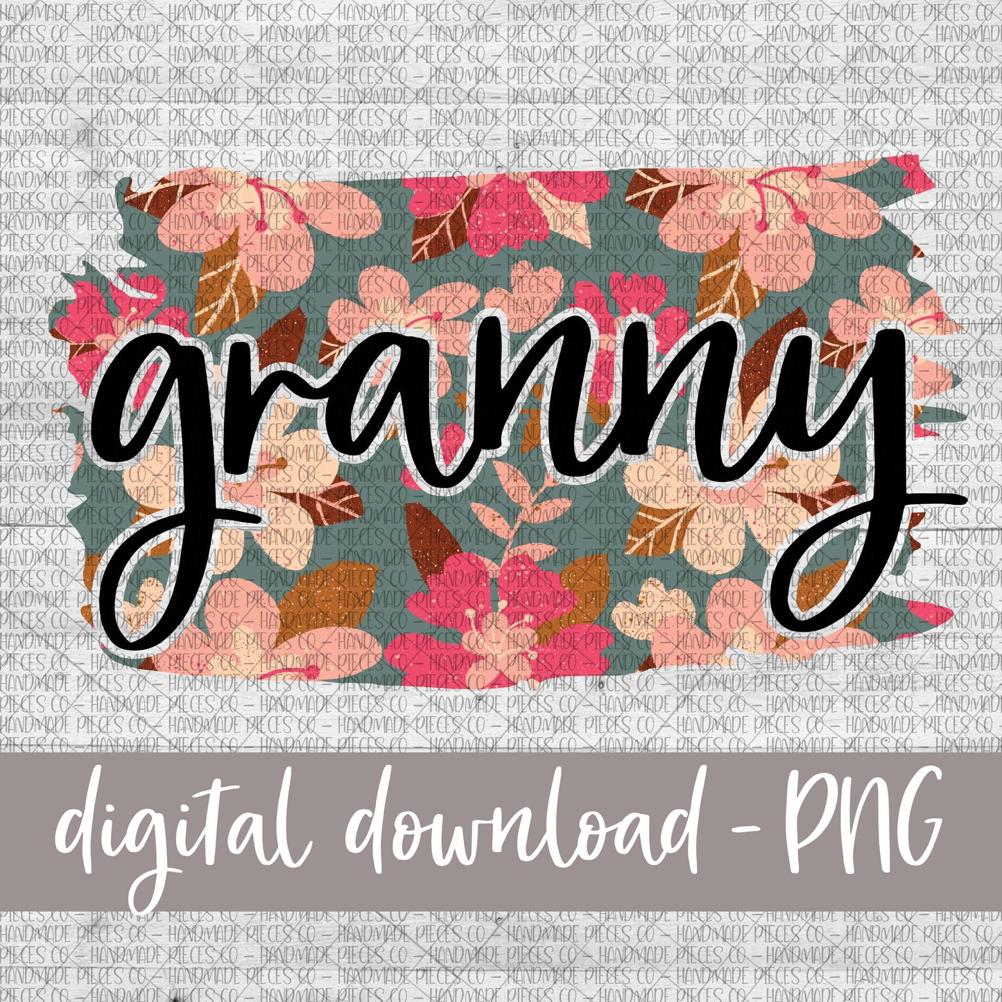 Granny Brushstroke, Floral 8 - Digital Download