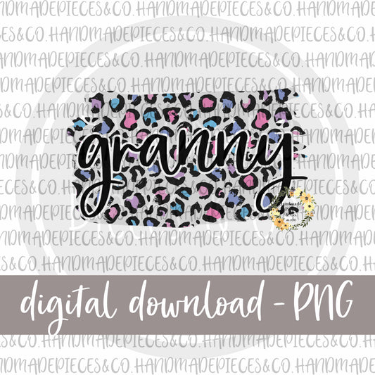 Granny Brushstroke, Leopard Spring Pastel - Digital Download